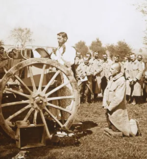 Carency Gallery: Open-air mass, Carency, northern France, c1914-c1918