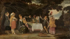 Garden Party Prints: An open-air Party, 1615. Creator: Esaias van de Velde