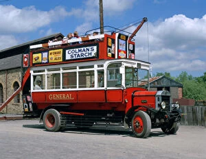 Two Decker Gallery: Open top bus, Beamish Museum, Stanley, County Durham