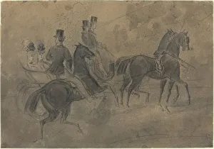Guys Constantinus Prints: An Open Carriage. Creator: Constantin Guys