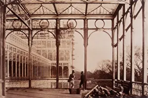 Delamotte Prints: Open Colonnade, Garden front, Crystal Palace, Sydenham, 1852-1854