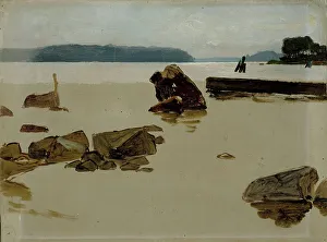 Open Sea off Haikko, study for Boys Playing on the Shore, 1884. Creator: Albert Edelfelt