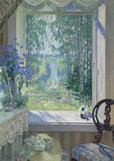 Daybreak Gallery: Open window onto a garden, 1911
