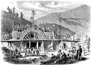 Images Dated 18th September 2012: The opening of the Alps, placing the last stone in the Mont - Genis entrance