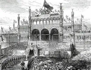 Centenary Prints: Opening of the American Centennial Exhibition: Chorus singing the Centennial Hymn