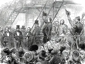 Centenary Prints: Opening of the American Centennial Exhibition: President Grant Starting the Machinery