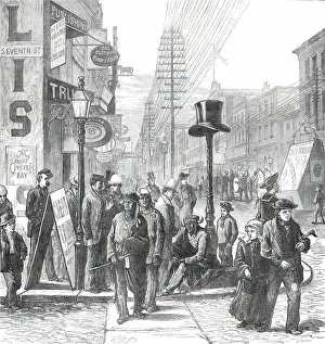 Centenary Prints: Opening of the American Centennial Festival Exhibition: a Street in Philadelphia
