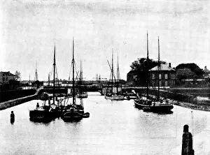 Lock Prints: The Opening of the Baltic Canal: lock at Rendsburg