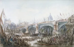 Blackfryars Bridge Gallery: Opening of Blackfriars Bridge, London, 1869. Artist: George Chambers