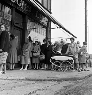Opening of Broughs supermarket, Thurnscoe, South Yorkshire, 1963