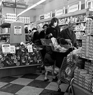 Opening of Broughs supermarket, Thurnscoe, South Yorkshire, 1963