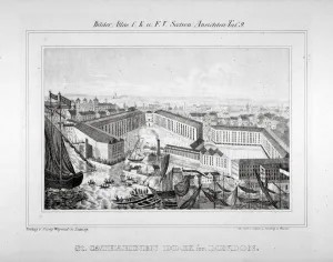 Telford Prints: Opening celebrations of St Katharines Dock, London, 1828