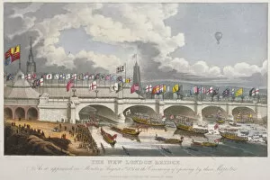 Duke Of Clarence Collection: Opening ceremony of the new London Bridge, 1831