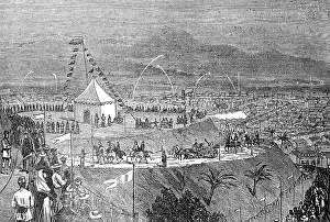 Waterworks Prints: Opening festival of the new waterworks at Caracas, Venezuela, 1874. Creator: Unknown