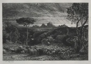 Opening the Fold, 1880. Creator: Samuel Palmer (British, 1805-1881)