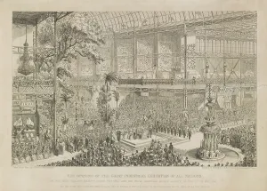 Cruikshank Prints: Opening of the Great Industrial Exhibition of all nations