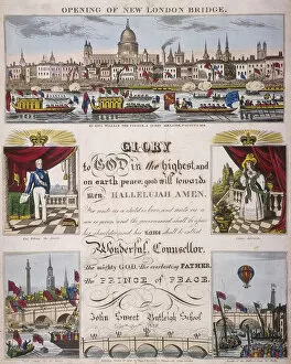 King William Iv Gallery: The opening of London Bridge, 1831