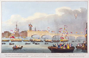 Adelaide Of Saxe Coburg Meiningen Gallery: The opening of London Bridge by King William IV and Queen Adelaide, 1831