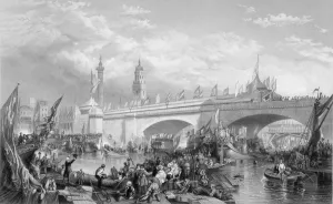 The opening of London Bridge by King William IV and Queen Adelaide, 1831
