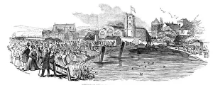 Opening of the Maidstone Branch Railway, 1844. Creator: Unknown Opening of the Maidstone Branch Railway, 1844. Creator: Unknown