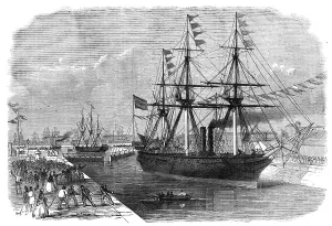 Graving Dock Prints: Opening of the new docks at Millwall, on Saturday last, 1868. Creator: Unknown