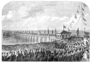 Bunting Prints: Opening of the new pier at Deal, 1864. Creator: Unknown