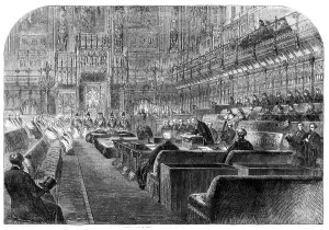Palmer Prints: The Opening of Parliament by Royal Commission, 1862. Creator: Unknown