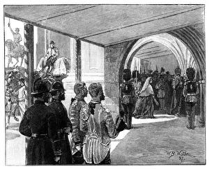 Wollen Prints: The Opening of Parliament, Westminster, London, 1866. Artist: William Barnes Wollen