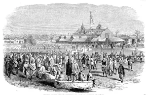 Opening of the Punjaub Exhibition of Arts and Industry at Lahore, 1864. Creator: Unknown