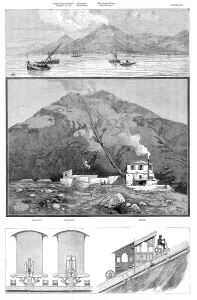 Restaurant Prints: Opening of the railway to the top of Mount Vesuvius, 1880. Creator: Unknown