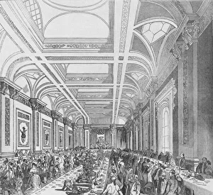 Charles Wright Prints: Opening of the Third Royal Exchange, 1844. Banquet in Subscription Room, (1928)