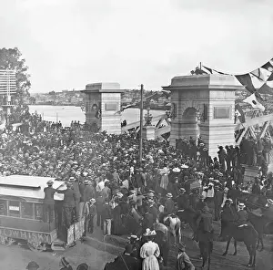Brisbane Prints: Opening of the second permanent Victoria Bridge over the Brisbane River