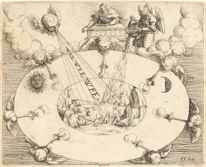 Trumpets Prints: The Opening of the Seventh Seal, 1549. Creator: Augustin Hirschvogel