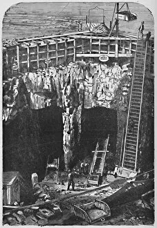 Opening of the Shaft Beneath Hell Gate, 1883