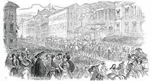 Madrid Madrid Spain Prints: Opening of the Spanish Cortes - the Royal Procession to the New Palace of Congress