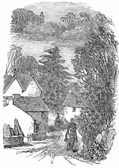 Lancashire England Prints: Opening of the Whitehaven and Furness Junction Railway - Broughton Tower