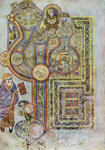 Dark Ages Prints: The Opening Words of St Matthews Gospel, 800 AD, (20th century)