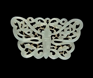 Intricately Prints: Openwork butterfly plaque, 19th century. Creator: Unknown
