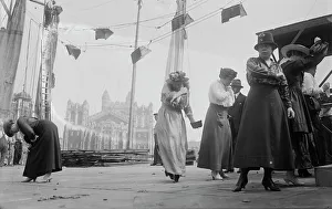 Bunting Prints: Opera artists at stadium, 1916. Creator: Bain News Service