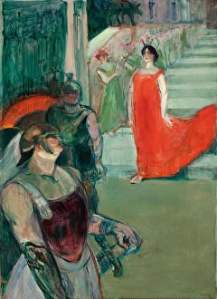 1901 Gallery: The Opera Messalina at Bordeaux (Messaline descend l escalier borde de figurants), 1901