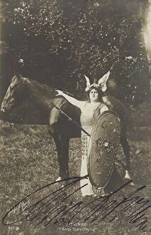 The opera singer Felia Litvinne (1860-1936) as Brunnhilde in Die Walkure (The Valkyrie) by R. Wagner