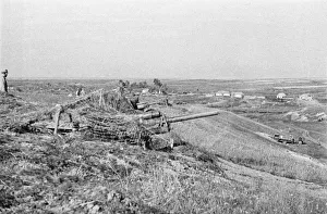Operation Kutuzov. The Soviet artillery south of Orel. Artist: Anonymous Operation Kutuzov. The Soviet artillery south of Orel. Artist: Anonymous