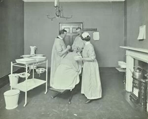 Guildhall Library Art Gallery: Operation Room, Woolwich School Treatment Centre, London, 1914
