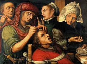 Pince Nez Prints: An operation for stone in the head. Creator: Follower of Jan Sanders van Hemessen