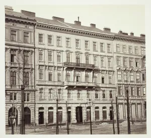 Rowhouse Prints: Opern-Ring No. 19, Wohnhaus des Herrn Karl Herzfeld, 1860s. Creator: Unknown