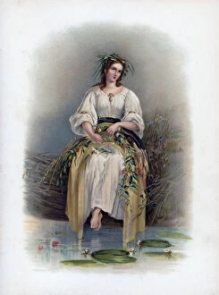 Saunders Gallery: Ophelia, 1891.Artist: H Saunders