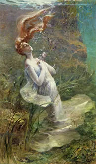 Hamlet Prints: Ophelia, between 1894 and 1895. Creator: Paul Albert Steck