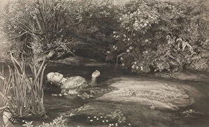 Tragedy Collection: Ophelia (Shakespeare, Hamlet, Act 4, Scene 7), March 1, 1866. Creator: James Stephenson