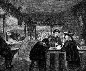Immorality Prints: Opium den in the Chninese quarter of San Francisco, c1870