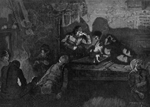 Drug Gallery: Opium smoking in the East End of London, 1874.Artist: WB Murrey